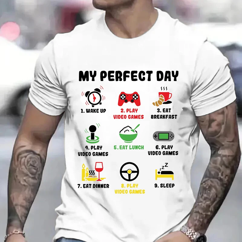Summer Days Clothing - Men's T-Shirt My Perfect Day Gamer
