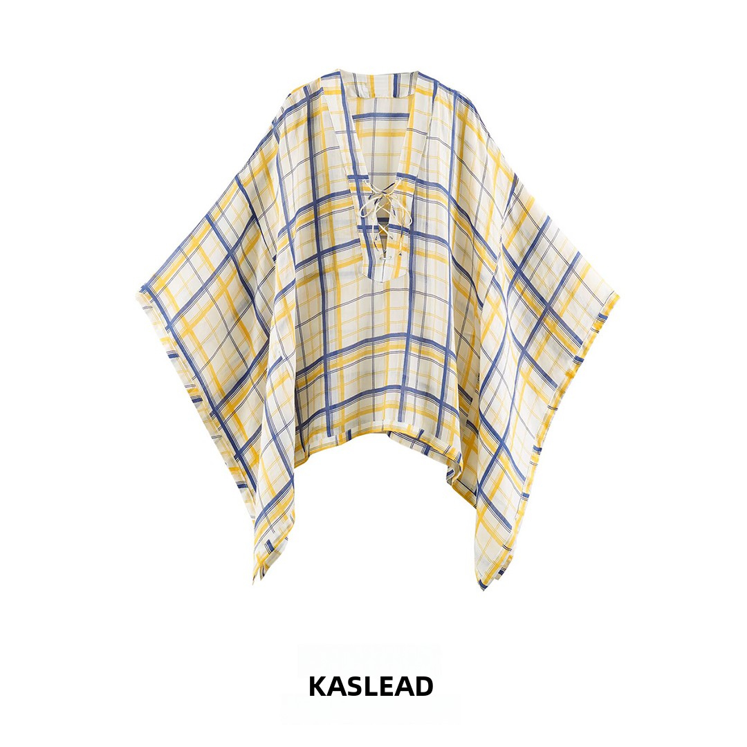 Summer Clothing Long Sleeve - KASLEAD New Women's Fashion Loose Plaid
