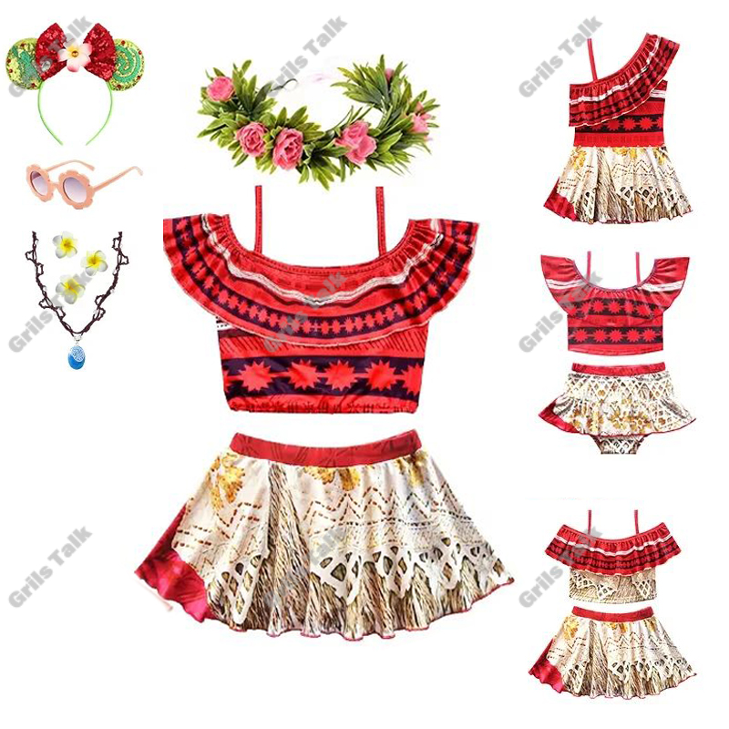 Summer Clothing Girl - Summer Fairy Princess Moana Cosplay Swimwear