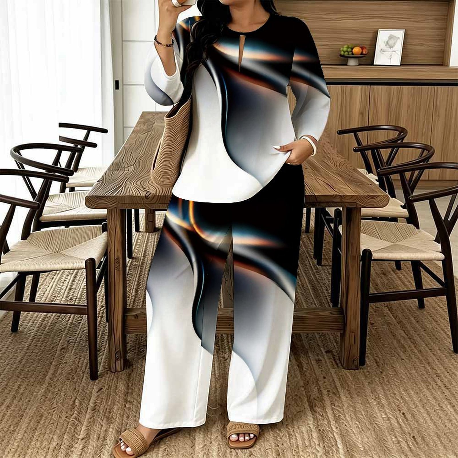 Women Casual Print Two Piece S - Summer Clothing Model recension och pris