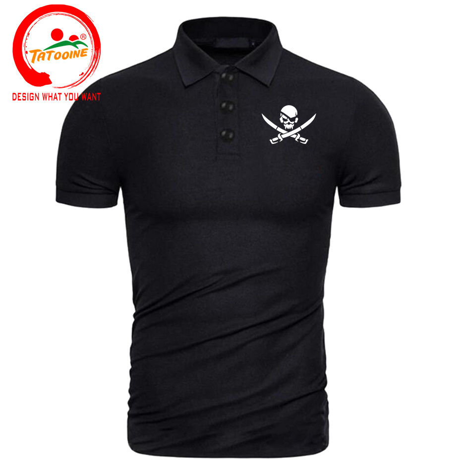 Pirate Skull Logo Print Polo S - Summer Clothing Logo recension och pris
