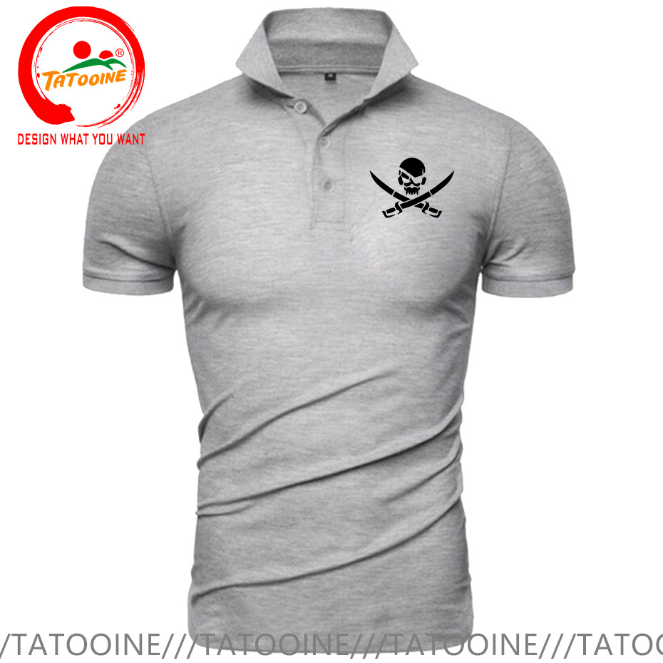 Pirate Skull Logo Print Polo S - Summer Clothing Logo recension och pris
