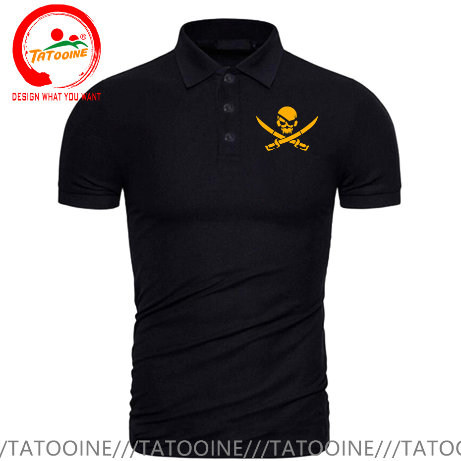 Pirate Skull Logo Print Polo S - Summer Clothing Logo recension och pris
