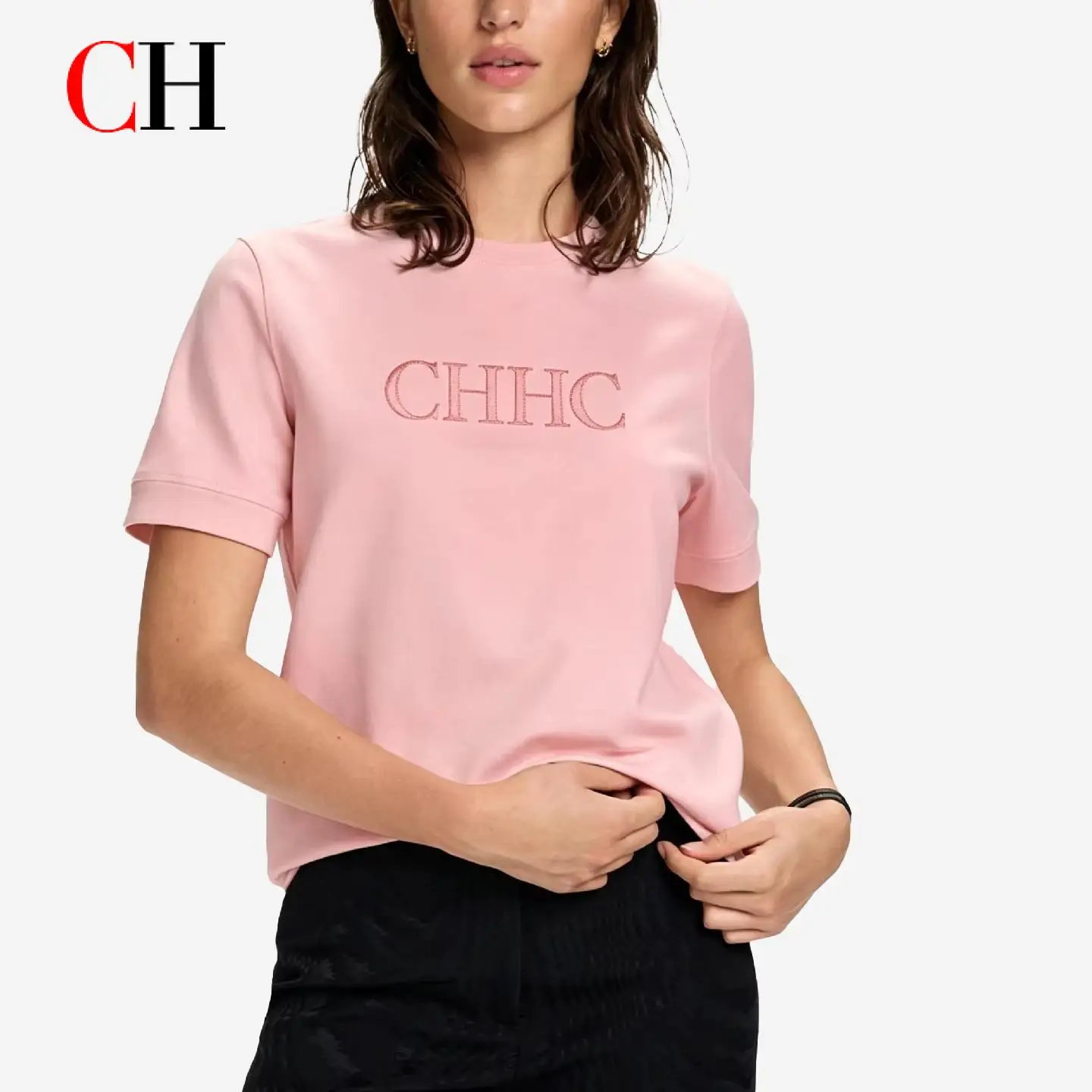 CH Women's clothing Pink cotto - Summer Clothing Logo recension och pris