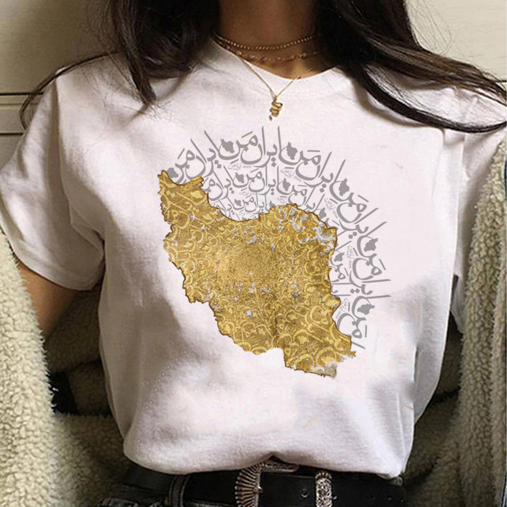 Iran Tshirt Women Harajuku Tsh - Summer Clothing Logo recension och pris