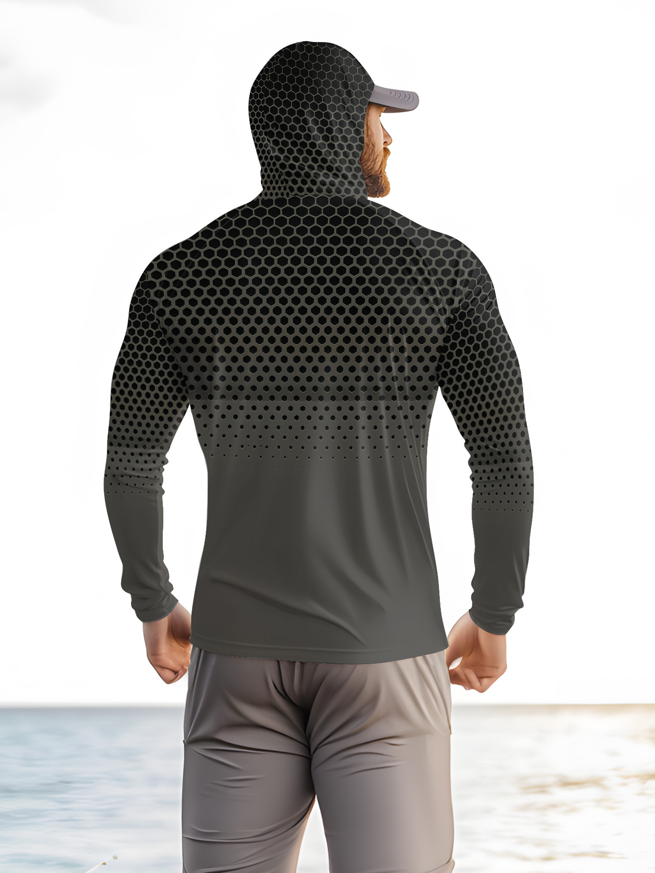 Men Hood Fishing Shirt long sl - Summer Clothing Long Sleeve recension och pris