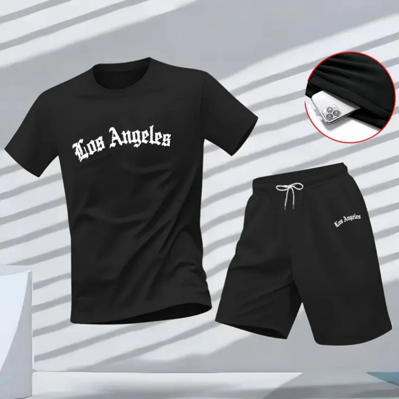 Men's Los Angeles Letter Print - Summer Clothing Haul recension och pris