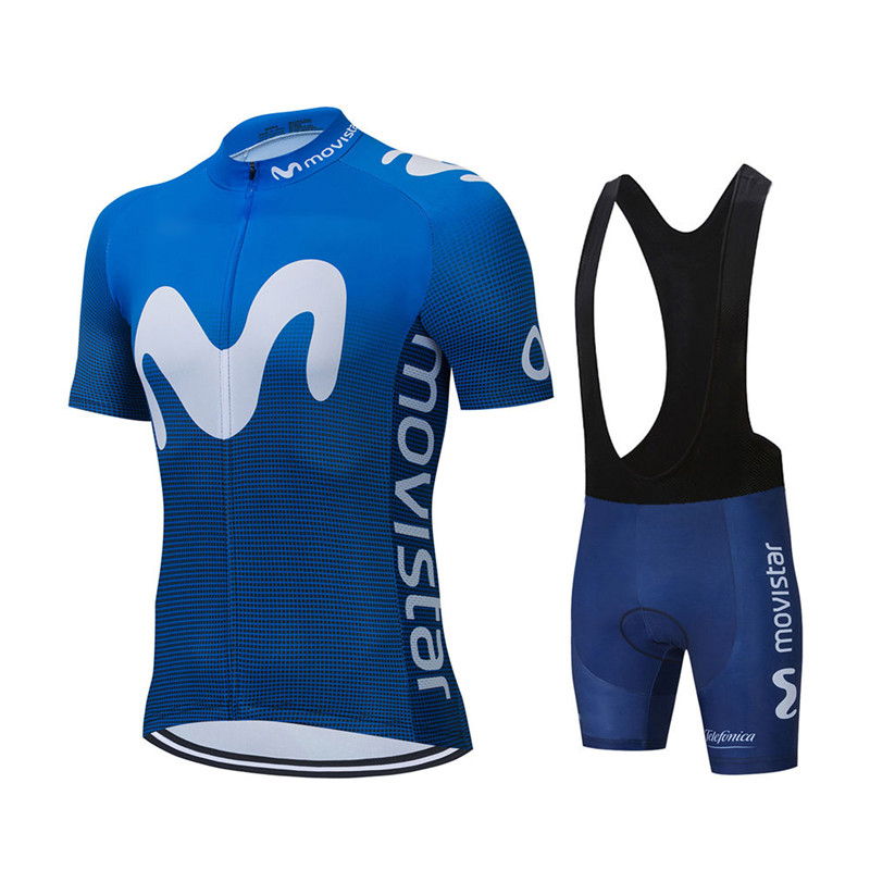 New Summer Movistar Team Cycli - Summer Clothing Men Sale recension och pris