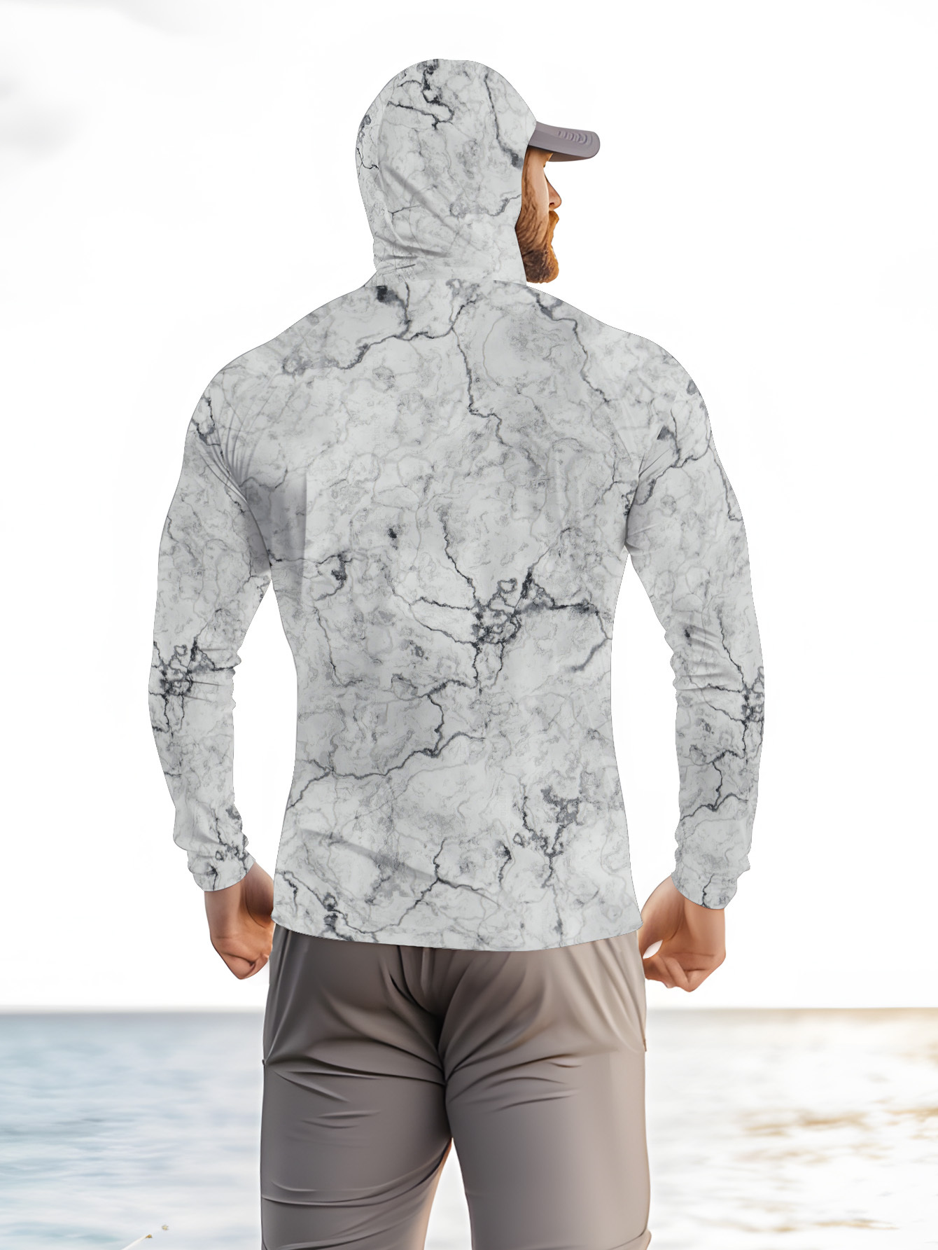 Men Hood Fishing Shirt long sl - Summer Clothing Long Sleeve recension och pris