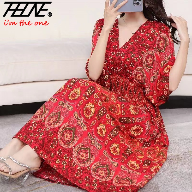 Women Dress Summer 2024 Maxi L - Indian Summer Vintage Clothing recension och pris