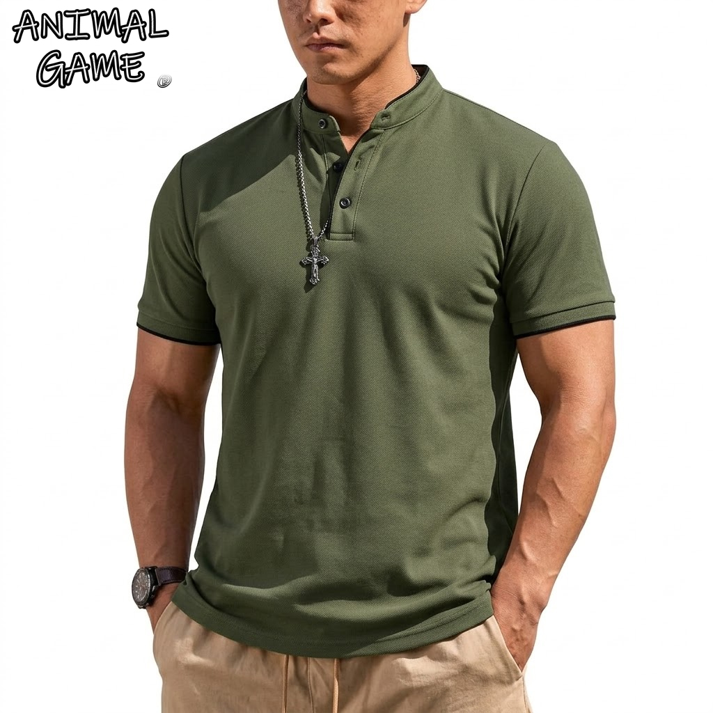 Summer Short Sleeve Henley Shi - Summer Clothing Guys recension och pris