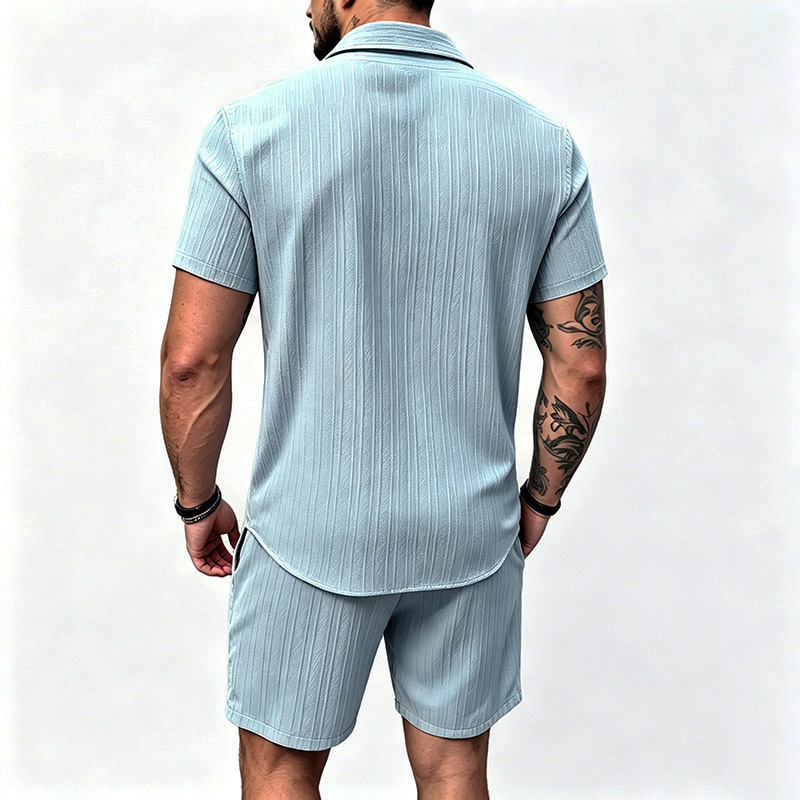 2026 New Men Vertical Wrinkle  - Summer Clothing Guys recension och pris