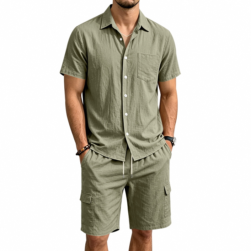 Men Summer American Linen Two  - Summer Clothing Guys recension och pris