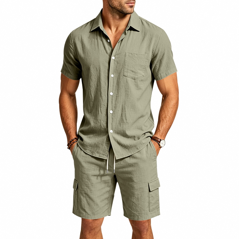Men Summer American Linen Two  - Summer Clothing Guys recension och pris