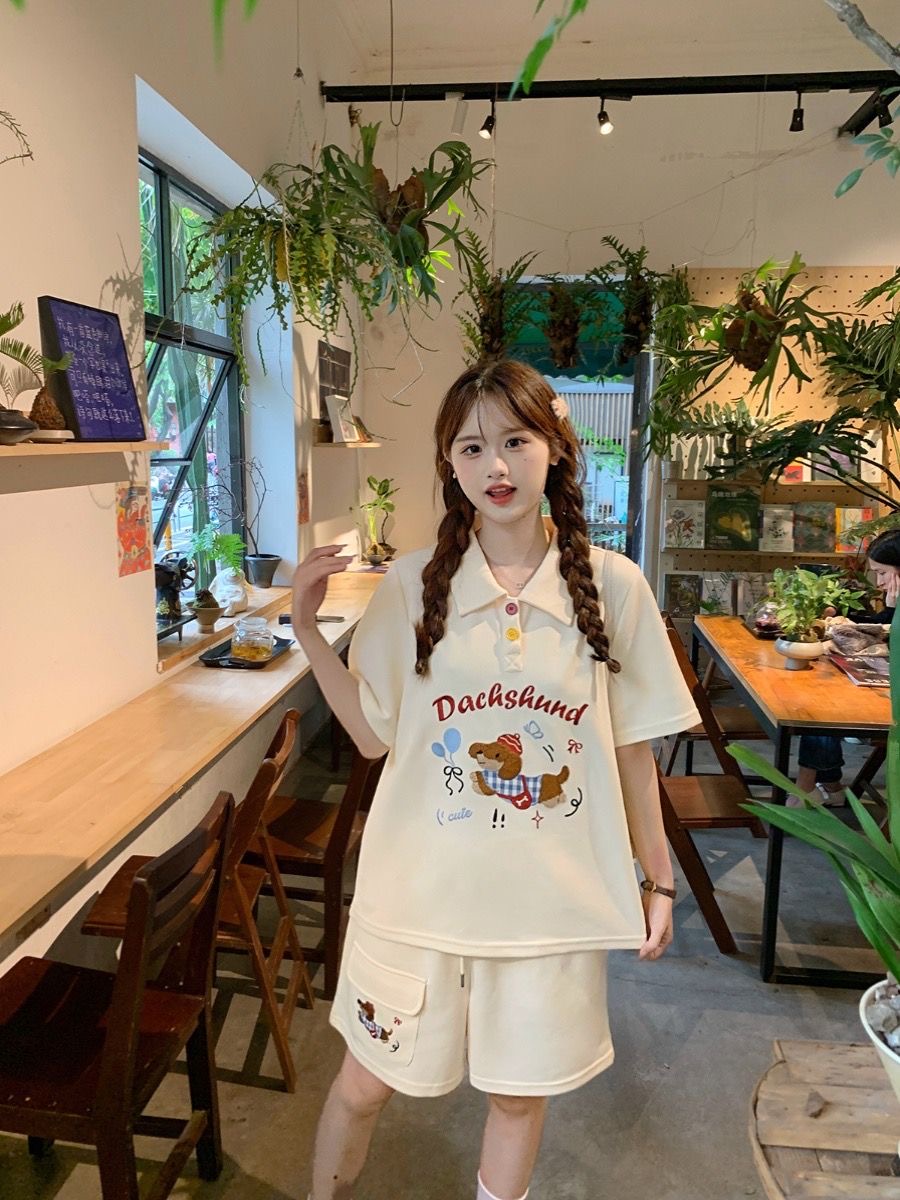 Kawaii Embroidery Dog Japan St - Summer Clothing Japan recension och pris